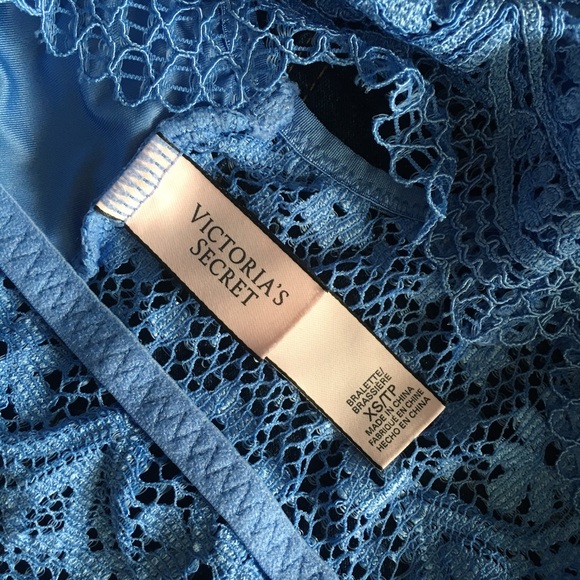 VS Victoria Secret XS Light Blue Lace Bralette - Picture 4 of 4